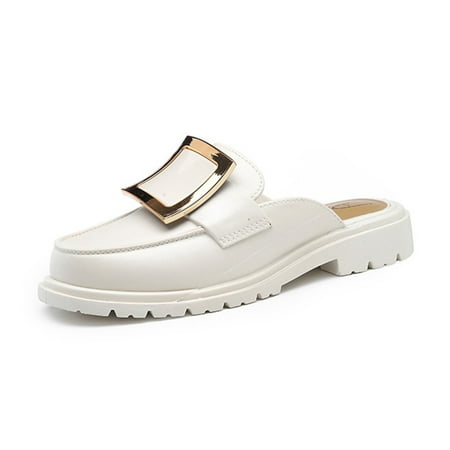 Women s Flat Sole Loafer Sandals Casual Plus Size Solid Color Sandals for Daily Work Party Shoes 40 Creamy-white
Women s Flat Sole Loafer Sandals Casual Plus Size Solid Color Sandals for Daily Work Party Shoes 40 Creamy-white