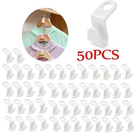 Clothes Hanger Connector Hooks Hanger Hooks for Space Saving Cascading Connection Hangers Accessory(White 50PCS)
Clothes Hanger Connector Hooks Hanger Hooks for Space Saving Cascading Connection Hangers Accessory(White 50PCS)