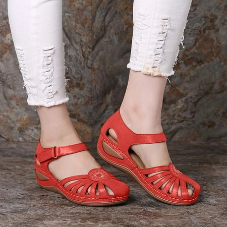 〖Yilirongyumm〗 Red 42 Sandals Women Large Size Buckle Toe Breathable Hollow Retro Sandals Round Strap Flat Ladies Women s Sandals
〖Yilirongyumm〗 Red 42 Sandals Women Large Size Buckle Toe Breathable Hollow Retro Sandals Round Strap Flat Ladies Women s Sandals