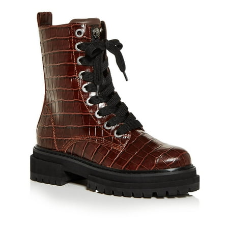 Kurt Geiger London Womens Siva Leather Lace Up Mid-Calf Boots