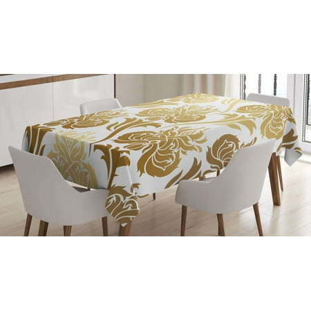 Gold and White Tablecloth Damask Ombre Abstract Image with Floral Asian Inspired Details Print Rectangular Table Cover for Dining Room Kitchen 60 X 84 Inches Yellow and White by Ambesonne
Gold and White Tablecloth Damask Ombre Abstract Image with Floral Asian Inspired Details Print Rectangular Table Cover for Dining Room Kitchen 60 X 84 Inches Yellow and White by Ambesonne