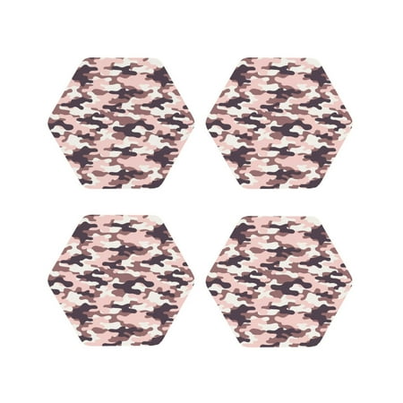 Drink Coasters Set of 4 Camouflage Pink Leather Coasters for Coffee Table Protector Heat Resistant Cute Coasters for Home Decor Housewarming Gifts Bar Kitchen 4 Inch Hexagon
Drink Coasters Set of 4 Camouflage Pink Leather Coasters for Coffee Table Protector Heat Resistant Cute Coasters for Home Decor Housewarming Gifts Bar Kitchen 4 Inch Hexagon