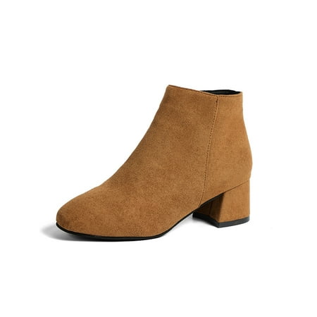 Zodanni Women Slip Resistant Winter Shoes Party Anti-Slip Low Calf Comfort Lightweight Zip Up Ankle Boots Dark Brown 5.5
Zodanni Women Slip Resistant Winter Shoes Party Anti-Slip Low Calf Comfort Lightweight Zip Up Ankle Boots Dark Brown 5.5