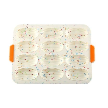 Yoone 12 Grids Cake Baking Tray Anti-slip Handle Silicone Fashion Bakeware Bread Baking Mold for Restaurant
Yoone 12 Grids Cake Baking Tray Anti-slip Handle Silicone Fashion Bakeware Bread Baking Mold for Restaurant