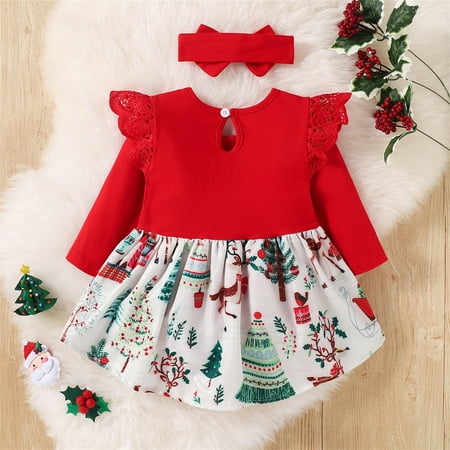 kpoplk Christmas Outfits For Toddler Girls Toddler Baby Girls Cute Cartoon Long Ruffled Holiday Baby Girl Outfit(Red)
kpoplk Christmas Outfits For Toddler Girls Toddler Baby Girls Cute Cartoon Long Ruffled Holiday Baby Girl Outfit(Red)