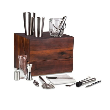 FB Jewels Madison Cherry Finish Fully-equipped Tabletop Bar w/Accessories