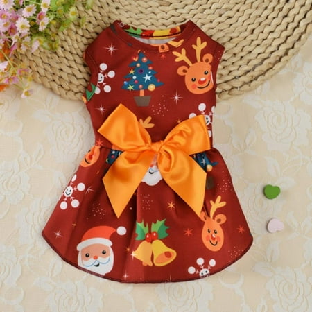 Angmile Pet Dresses Dog Vest Skirt Holiday Thanksgiving Pet Bowknot Dress Christmas Pet Sundress Apparel Printed Princess Dog Cat Dress for Small Dog Cat Pets
Angmile Pet Dresses Dog Vest Skirt Holiday Thanksgiving Pet Bowknot Dress Christmas Pet Sundress Apparel Printed Princess Dog Cat Dress for Small Dog Cat Pets
