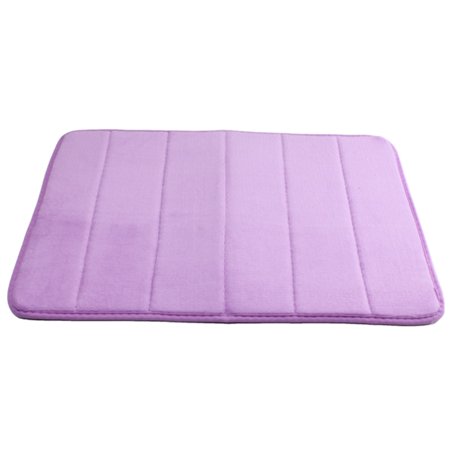 4Pcs 16"x24" Purple Memory Foam Rug Bath Mat Non-slip Soft Bathroom Bedroom Mats Absorbent Coral Velvet Shower Carpet Home Decal Meeting Living Room Kitchen