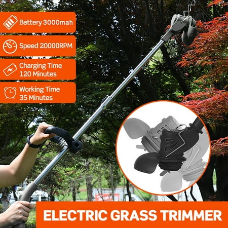 

DODOING Cordless Weed Eater Grass Trimmer Battery Powered 12V Electric Weed Brush Cutter Height Adjustable Edger Trimmer Mini-Mower 3-in-1 Cutting Tool 2 Batteries 1 Charger