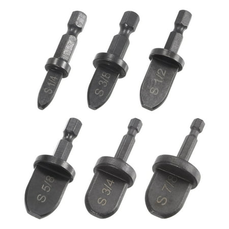 Uxcell 1/4 3/8 1/2 5/8 3/4 7/8 Swaging Tool Drill Bit Set 1/4 Hex Handle 6in 1 Set
Uxcell 1/4 3/8 1/2 5/8 3/4 7/8 Swaging Tool Drill Bit Set 1/4 Hex Handle 6in 1 Set