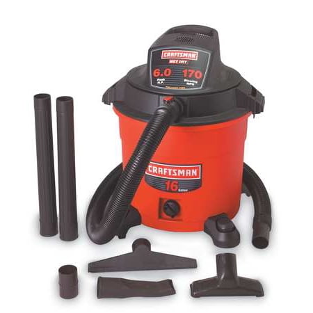 CRAFTSMAN 9-17761 Wet\/Dry Vacuum, 6 HP, 16 gal, 120V