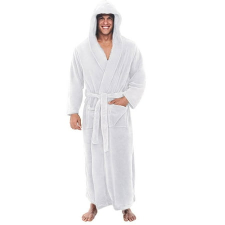 Men s Winter Plush Lengthened Shawl Bathrobe Home Clothes Hooded Long Sleeved Robe Coat Loungewear
Men s Winter Plush Lengthened Shawl Bathrobe Home Clothes Hooded Long Sleeved Robe Coat Loungewear