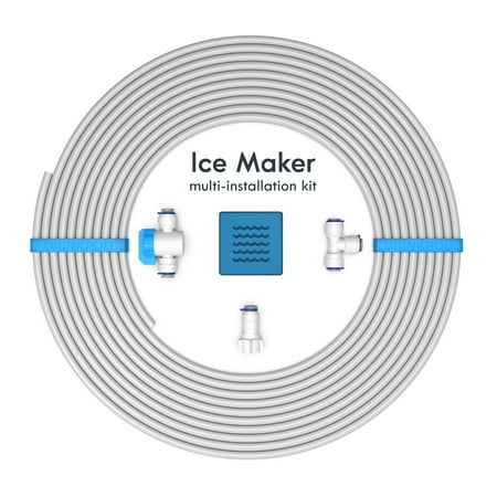 Drinkpod Universal Ice Maker Water Line Kit. Installation Kit for Standard 1/4 Water Filter Systems Reverse Osmosis Systems Refrigerators and Under Sink Water Replacement Parts with Water Filters
Drinkpod Universal Ice Maker Water Line Kit. Installation Kit for Standard 1/4 Water Filter Systems Reverse Osmosis Systems Refrigerators and Under Sink Water Replacement Parts with Water Filters