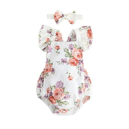 Rovga Baby Girl Bodysuits Flower Playsuits Ruffled Bodysuit+Headband Print Fly Sleeve Romper Floral Jumpsuit Summer Clothes
Rovga Baby Girl Bodysuits Flower Playsuits Ruffled Bodysuit+Headband Print Fly Sleeve Romper Floral Jumpsuit Summer Clothes