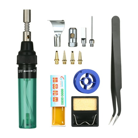 Tomshine 13 in 1 13Pcs Soldering Iron Kit 26ml Full Electronics Set Pen Welding Tool Car Repairing Gas Soldering Self-igniting Torch Outdoors / Green Transparent
Tomshine 13 in 1 13Pcs Soldering Iron Kit 26ml Full Electronics Set Pen Welding Tool Car Repairing Gas Soldering Self-igniting Torch Outdoors / Green Transparent