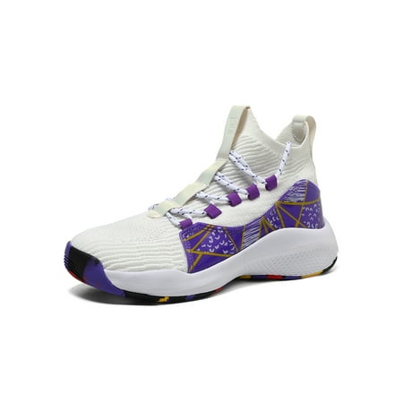 Lacyhop Mens Womens Basketball Shoes Breathable Running Fitness Workout Sneakers Outdoor Comfortable Trainers Casual Sport White Purple 6
Lacyhop Mens Womens Basketball Shoes Breathable Running Fitness Workout Sneakers Outdoor Comfortable Trainers Casual Sport White Purple 6