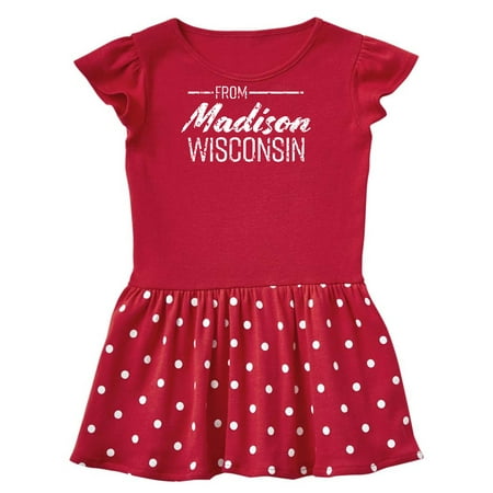 Inktastic From Madison Wisconsin in White Distressed Text Gift Toddler Girl Dress
Inktastic From Madison Wisconsin in White Distressed Text Gift Toddler Girl Dress