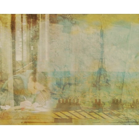City Collage - Paris 04 Stretched Canvas - Joost Hogervorst (20 x 16)