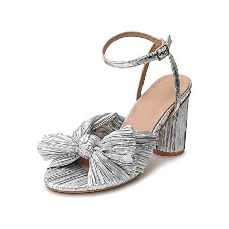 Women s Pleated Knotted Bow Heeled Sandals Bridal Open Toe Wedding Shoes Ankle Strap Chunky Heels Pump Sandals
Women s Pleated Knotted Bow Heeled Sandals Bridal Open Toe Wedding Shoes Ankle Strap Chunky Heels Pump Sandals