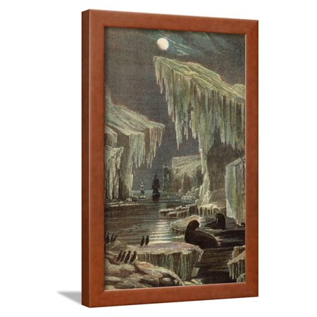 The 'Erebus' and 'terror' in the Arctic Regions Framed Print Wall Art