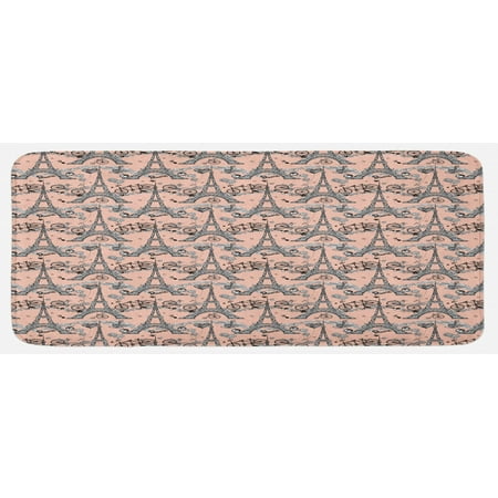 Eiffel Kitchen Mat Retro Bicycles Coffee Heart Balloons French Landmark Swirls Plush Decorative Kitchen Mat with Non Slip Backing 47 X 19 Pale Salmon Black White by Ambesonne
Eiffel Kitchen Mat Retro Bicycles Coffee Heart Balloons French Landmark Swirls Plush Decorative Kitchen Mat with Non Slip Backing 47 X 19 Pale Salmon Black White by Ambesonne