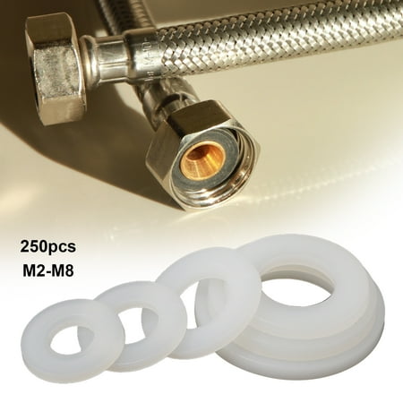 XWQ 250Pcs M2-M8 Flat Washers Durable Insulation Nylon Washers Gaskets Set for Furniture
XWQ 250Pcs M2-M8 Flat Washers Durable Insulation Nylon Washers Gaskets Set for Furniture