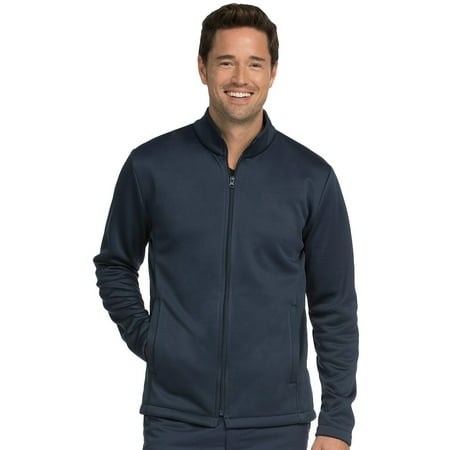 activate by med couture men s med tech zip up solid scrub jacket