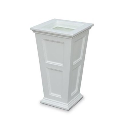 Fairfield Tall Patio Planter, White