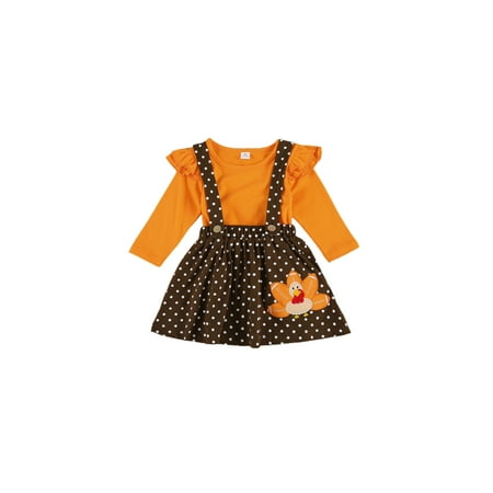 Listenwind Baby Thanksgiving Long Sleeve Round Neck Ruffle Top Print Strap Dress Suit
Listenwind Baby Thanksgiving Long Sleeve Round Neck Ruffle Top Print Strap Dress Suit