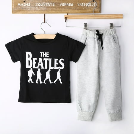 Huyghdfb Toddler Baby Boy Round Neck Short Sleeve Letter T-shirt + Casual Sports Pants
Huyghdfb Toddler Baby Boy Round Neck Short Sleeve Letter T-shirt + Casual Sports Pants