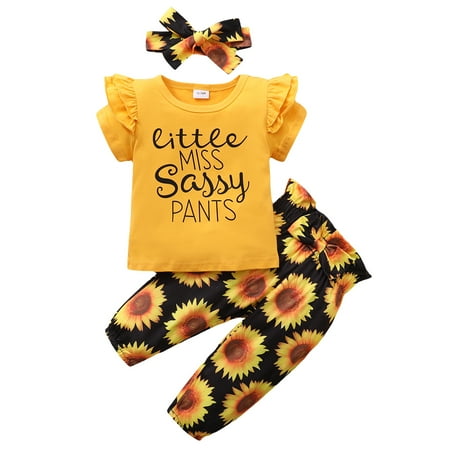 12 Months Baby Girls Clothes 18 Months Girls 3PCS Outfits Letter Print Toddler Girls Short Sleeve Top Sunflower Print Pants Headband Set Yellow
12 Months Baby Girls Clothes 18 Months Girls 3PCS Outfits Letter Print Toddler Girls Short Sleeve Top Sunflower Print Pants Headband Set Yellow