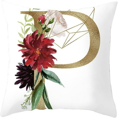Gold Embossed Alphabet Cushion Cover With Rose Initial Decor Home Decor For Spring/Summer Mother s Day Gift Brown20908
Gold Embossed Alphabet Cushion Cover With Rose Initial Decor Home Decor For Spring/Summer Mother s Day Gift Brown20908
