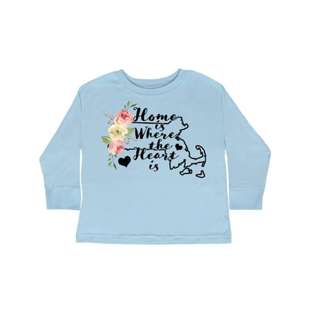 Inktastic Massachusetts Home is Where The Heart is with Watercolor Floral Gift Toddler Toddler Girl Long Sleeve T-Shirt
Inktastic Massachusetts Home is Where The Heart is with Watercolor Floral Gift Toddler Toddler Girl Long Sleeve T-Shirt