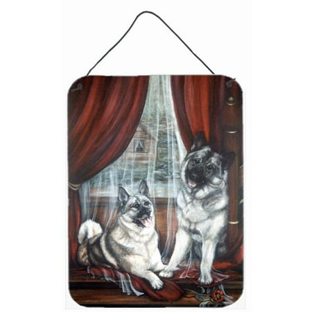 Norwegian Elkhound Aluminium Metal Wall or Door Hanging Prints