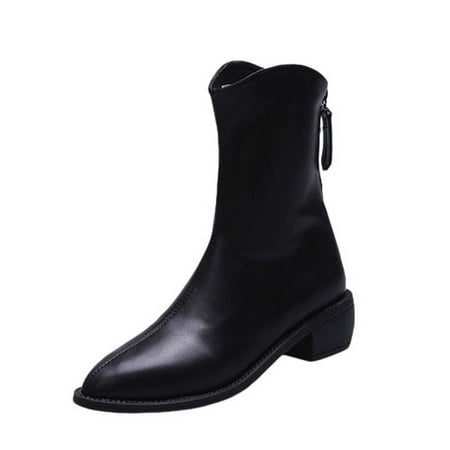 KBKYBUYZ Women s Comfy Solid Color Mid Calf Boots Chunky Heel Middle Heel Pointed Toe Back Zipper Boots
KBKYBUYZ Women s Comfy Solid Color Mid Calf Boots Chunky Heel Middle Heel Pointed Toe Back Zipper Boots
