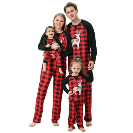 Musuos Matching Pajamas Set for Family Plaid Long Sleeve Shirt Pants Homewear Sleepwear
Musuos Matching Pajamas Set for Family Plaid Long Sleeve Shirt Pants Homewear Sleepwear