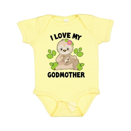 Inktastic Cute Sloth I Love My Godmother with Green Leaves Gift Baby Boy or Baby Girl Bodysuit 
Inktastic Cute Sloth I Love My Godmother with Green Leaves Gift Baby Boy or Baby Girl Bodysuit