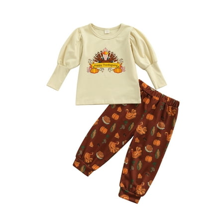 Sunisery Toddler Kids Baby Girls Thanksgiving Clothes 2pcs Turkey Print Long Puff Sleeve Tops+Pants outfits Beige 1-2 Years
Sunisery Toddler Kids Baby Girls Thanksgiving Clothes 2pcs Turkey Print Long Puff Sleeve Tops+Pants outfits Beige 1-2 Years