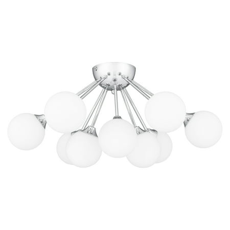 Ashley Harbour Hammett 9-Light Polished Chrome Semi-Flush Mount