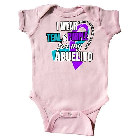 Inktastic Suicide Prevention I Wear Teal and Purple for My Abuelito Gift Baby Boy or Baby Girl Bodysuit
Inktastic Suicide Prevention I Wear Teal and Purple for My Abuelito Gift Baby Boy or Baby Girl Bodysuit