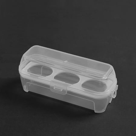 Jmtresw 3/4/8 Grid Egg Carton with Lid Stackable BPA Free for Fridge (A)