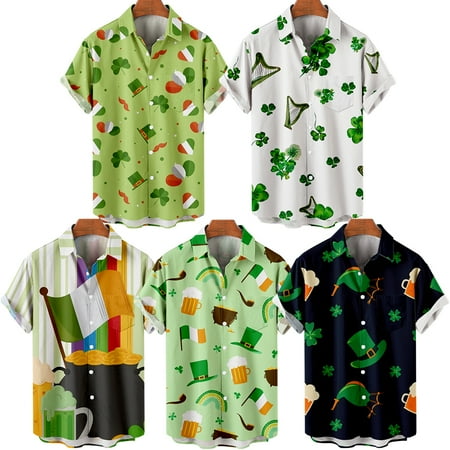 MLFU Men s and Big Men s St. Patrick s Day Button Up Tees Lapel Print Holiday Tops Sizes Kids-Adult Unisex
MLFU Men s and Big Men s St. Patrick s Day Button Up Tees Lapel Print Holiday Tops Sizes Kids-Adult Unisex