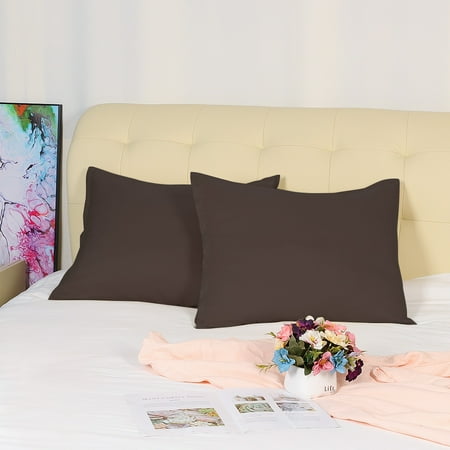 2 Pack Pillow Cases Cover 1800 Microfiber Pillowcases with Zipper