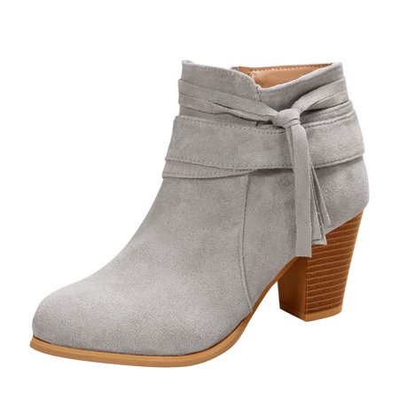 GNEIKDEING Ladies Solid Color Uede Fringe Boots Side Zipper Thick High Heel Short Boots Gift on Clearance
GNEIKDEING Ladies Solid Color Uede Fringe Boots Side Zipper Thick High Heel Short Boots Gift on Clearance