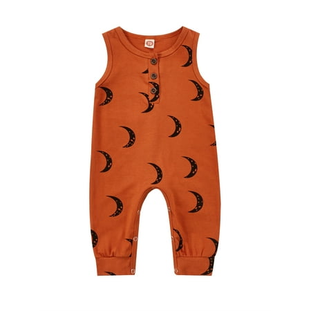 Nokpsedcb Infant Baby Girls Boys Romper Moon Print Round Neck Sleeveless Jumpsuit Summer One-Piece Clothes Ginger 18-24 Months
Nokpsedcb Infant Baby Girls Boys Romper Moon Print Round Neck Sleeveless Jumpsuit Summer One-Piece Clothes Ginger 18-24 Months