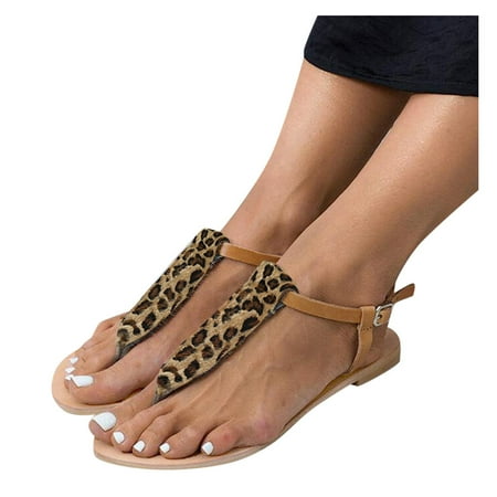 Sandals for Women Clearance Fashion Casual Flat Large Size Shoes Leopard Print Flip Flop Sandals 
Sandals for Women Clearance Fashion Casual Flat Large Size Shoes Leopard Print Flip Flop Sandals