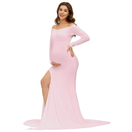 JustVH Maternity Photoshoot Dress Off Shoulder Long Sleeve Side Slit Maxi Photography Dress
JustVH Maternity Photoshoot Dress Off Shoulder Long Sleeve Side Slit Maxi Photography Dress