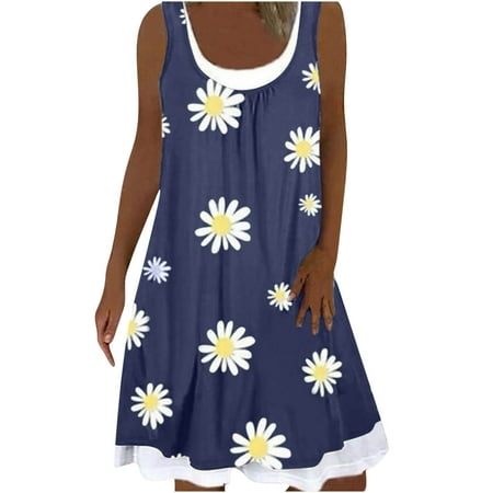Long Sleeve Dress for Women Prom Dress Women s Summer Trendy Leisure Crew Neck Print Sleeveless Splicing Dress on Clearance Sundresses for Women Summer Dresses for Women Blue M
Long Sleeve Dress for Women Prom Dress Women s Summer Trendy Leisure Crew Neck Print Sleeveless Splicing Dress on Clearance Sundresses for Women Summer Dresses for Women Blue M