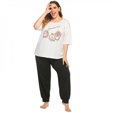 SweetCandy Women Pajamas Sets Plus Size Short Sleeve Printing Sleepwear Ladies Pajamas Casual Loose Home Wear
SweetCandy Women Pajamas Sets Plus Size Short Sleeve Printing Sleepwear Ladies Pajamas Casual Loose Home Wear