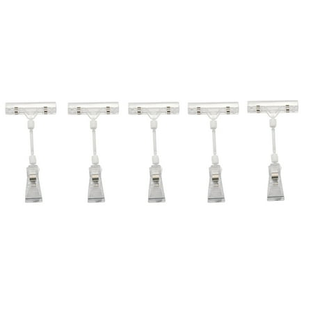 5 Pcs 6.5 inch Height Transparent Plastic Double Clips Adjustable Pop Sign Card Display Holder
5 Pcs 6.5 inch Height Transparent Plastic Double Clips Adjustable Pop Sign Card Display Holder